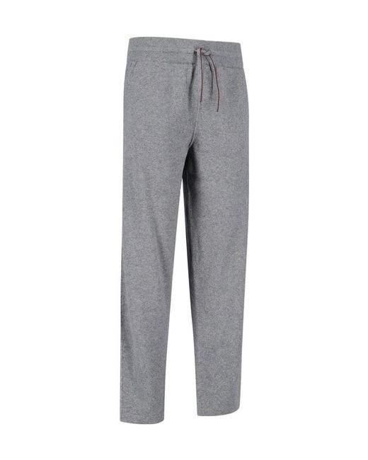 Loro Piana Gray Drawstring Knitted Pants for men