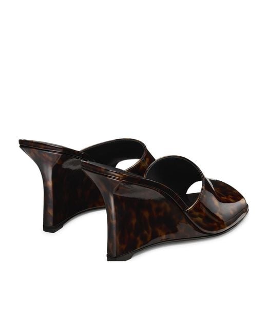 Stuart Weitzman Brown Vinnie Wedge Mule 85