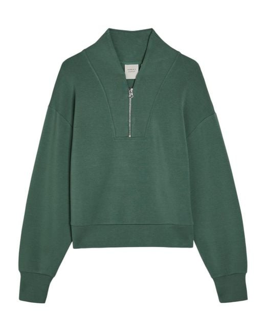 Varley Green Davidson Half-Zip Stretch-Jersey Sweatshirt
