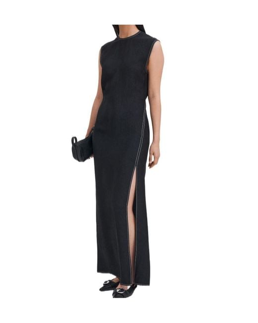 Filippa K Black Sleeveless Cut-Out Maxi Dress