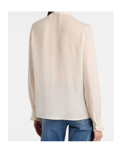 Nili Lotan White Ruffled Shirt