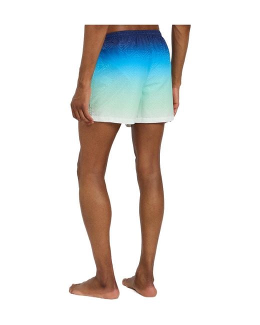 Casablanca Blue Gradient Color Swim Trunks for men