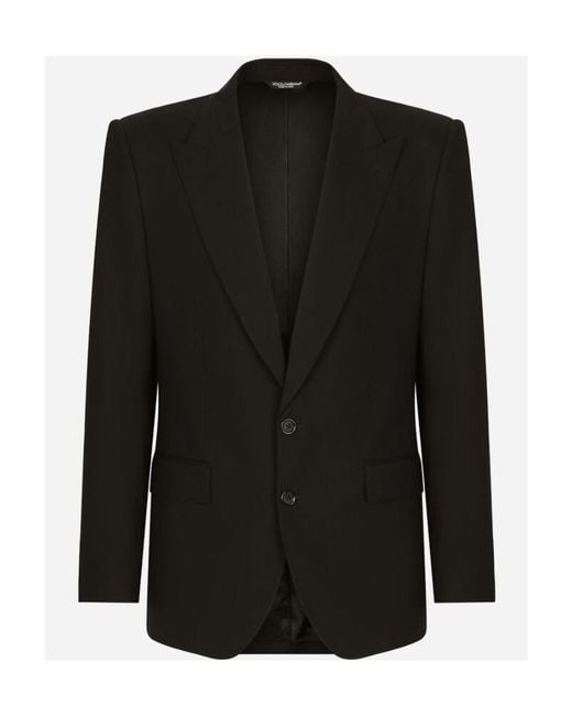Dolce & Gabbana Black Single Breasted Two-Piece Suit for men