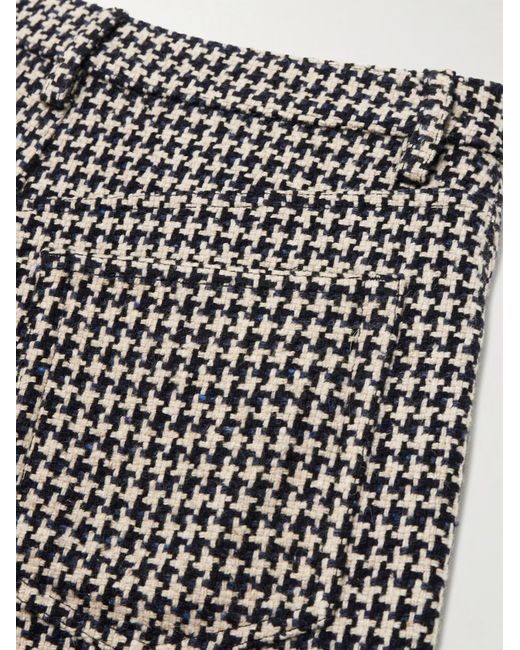 FRAME Gray Houndstooth Tweed Track Pants