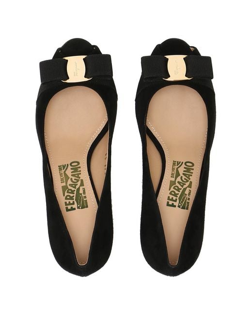 Ferragamo Black Bow High Heels