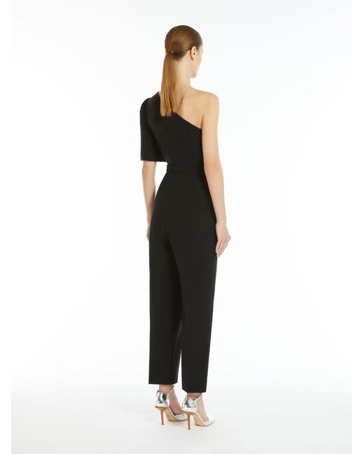 Max Mara Black One-Shoulder Jumpsuit