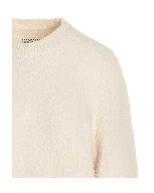 Maison Margiela White Crewneck Long Sleeved Jumper