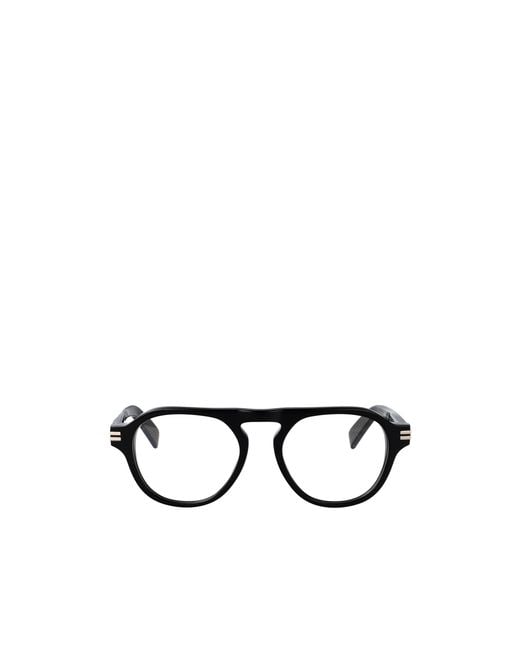 Zegna White Round Frame Glasses for men