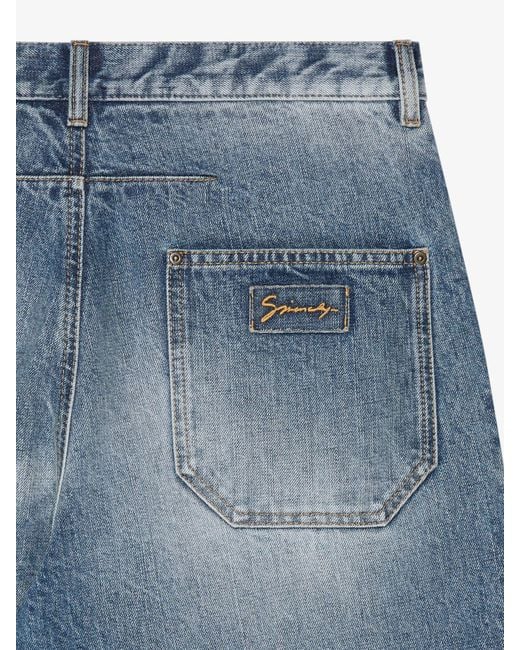 Givenchy Blue Large Fit Patch Pocket Jeans for men