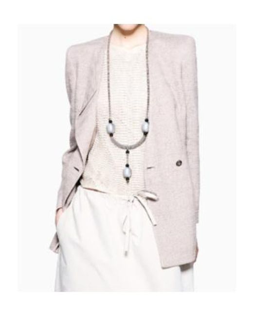 Giorgio Armani White Long-Sleeved Suit Jacket