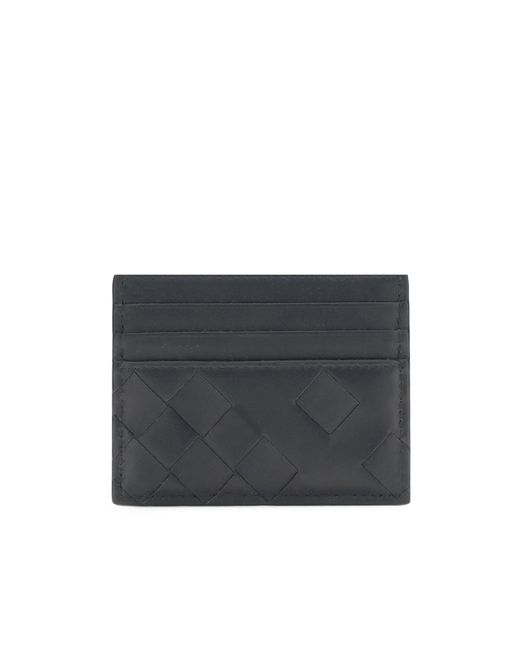 Bottega Veneta Black Intrecciato Credit Card Case for men