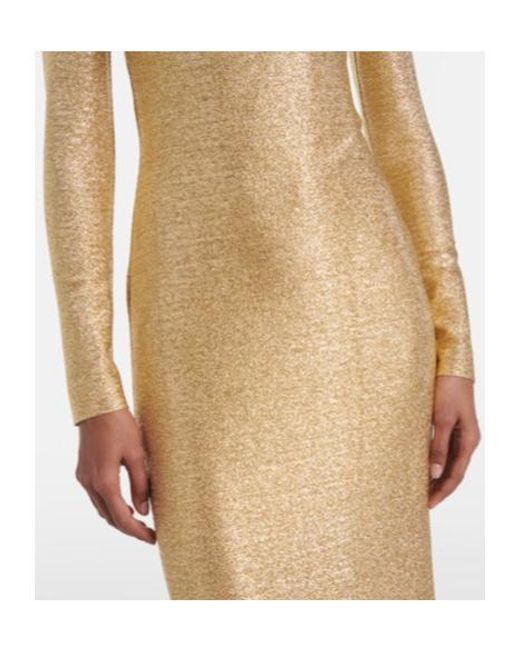 Oscar de la Renta Natural Lamé Gown