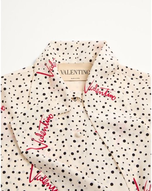 Valentino Natural Plus De Pois All-Over Patterned Shirt