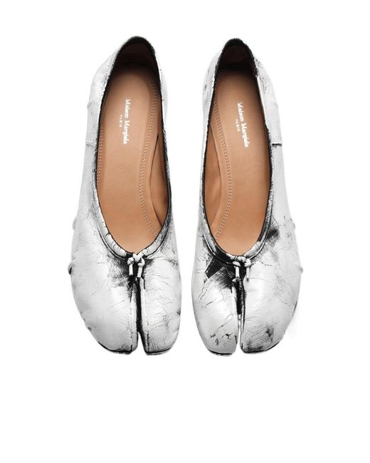 Maison Margiela White Tabi New Slip-On Ballerina Shoes