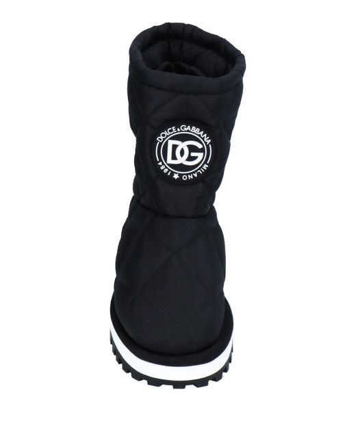Dolce & Gabbana Black Padded Ankle Boots