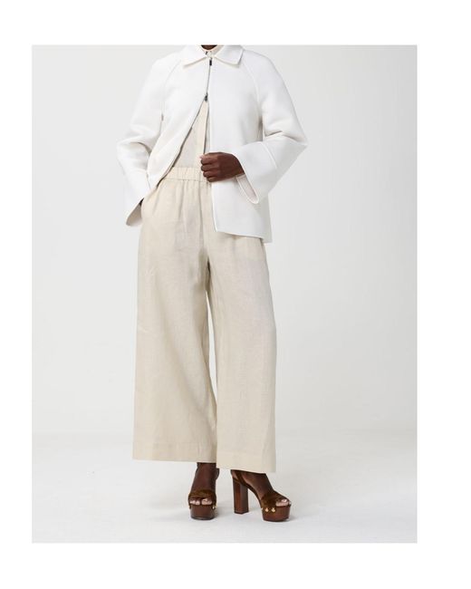Max Mara Natural Elastic Waist Casual Pants