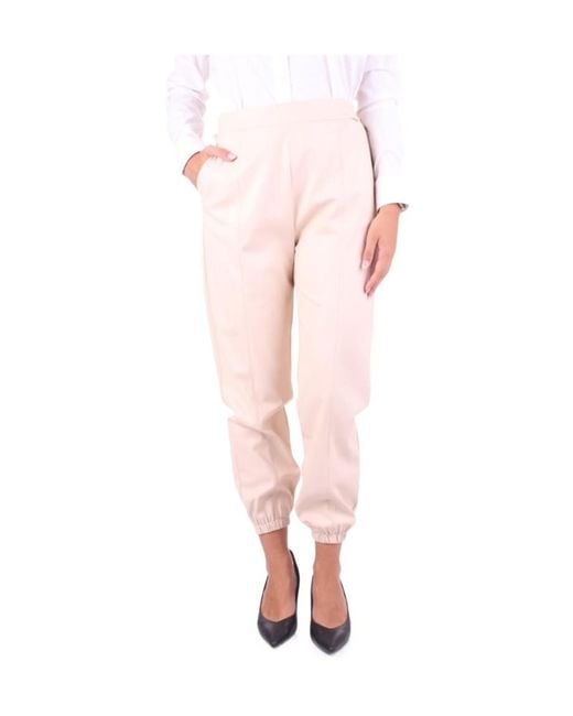 Liu Jo Pink Faux Leather Pants