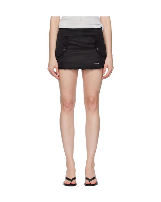 we11done Black Padded Skirt