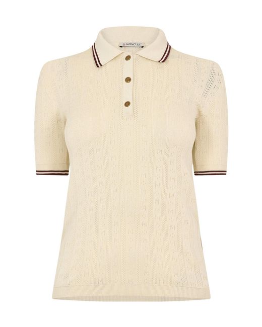 Moncler Natural Short Sleeve Polo Shirt