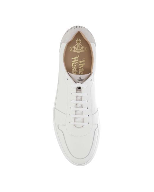 Vivienne Westwood White Logo-Printed Lace-Up Sneakers for men