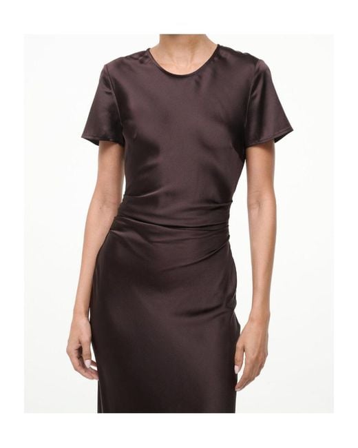 Staud Purple Marcel Draped Dress
