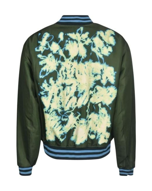Dries Van Noten Green Logo Casual Jacket for men