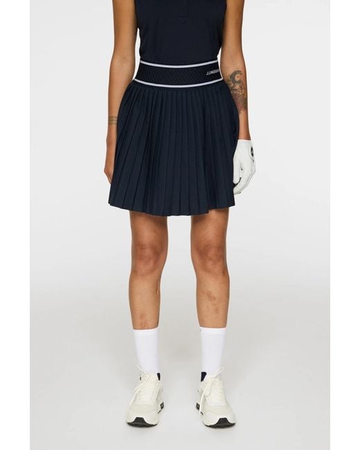 J.Lindeberg Blue Pleated Midi Skirt