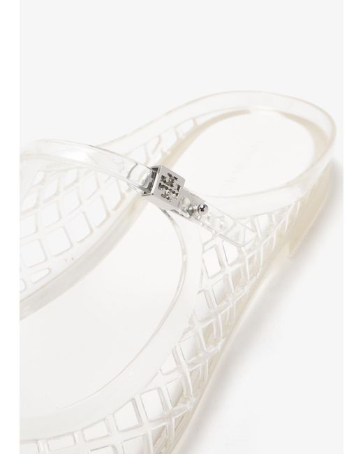Tory Burch White Mellow Mary Jane Jelly Sandals