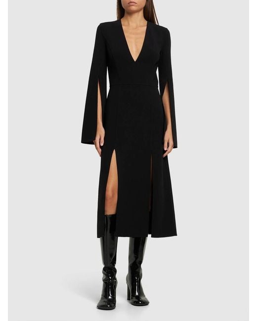 Michael Kors Black Split Mid-Length Dress