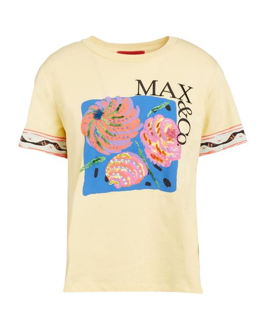MAX&Co. Natural Logo Crew Neck T-Shirt