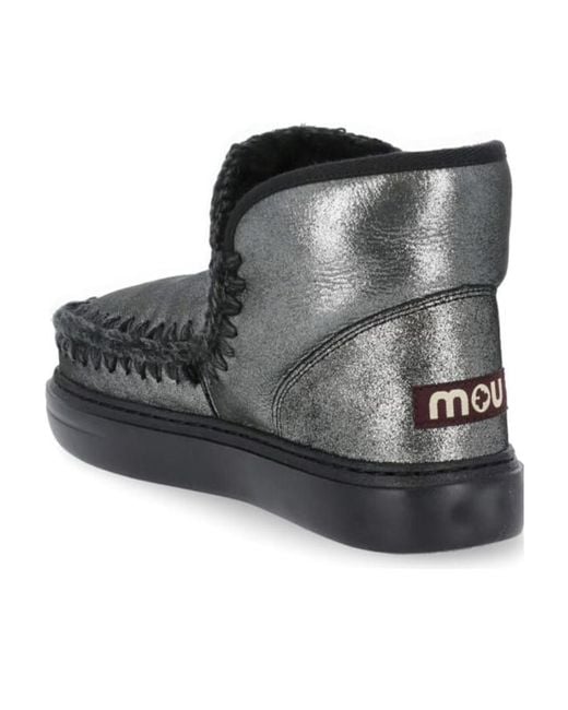 Mou Black Logo Boots