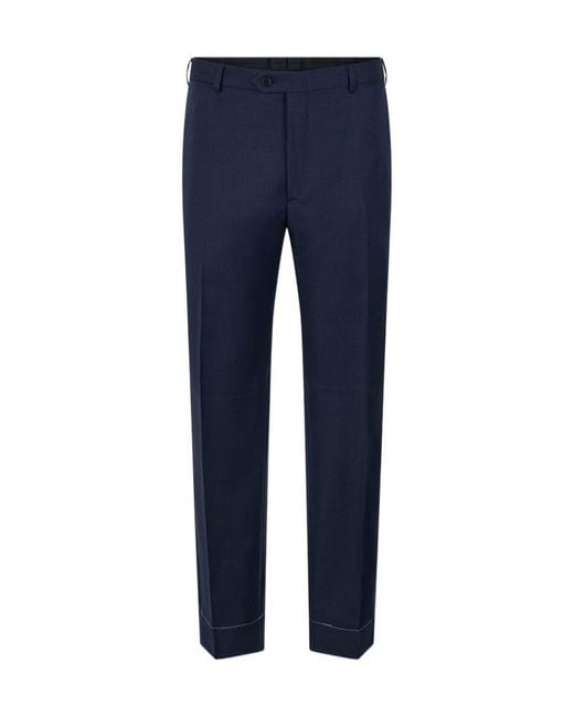 Brioni Blue Casual Trousers With Belt Loops for men