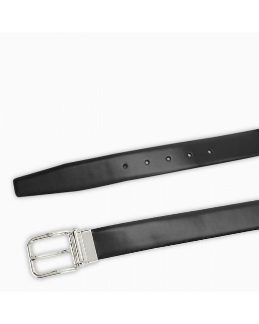 Prada Black Leather Buckle Belt for men