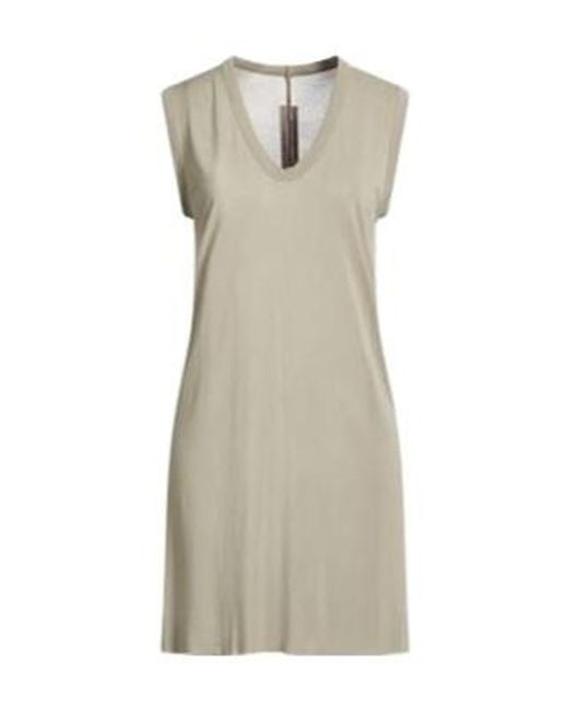 Rick Owens Gray V-Neck Sleeveless Dress