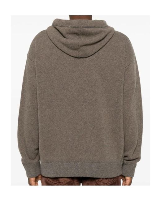 Roberto Collina Brown Long-Sleeve Knit Top for men
