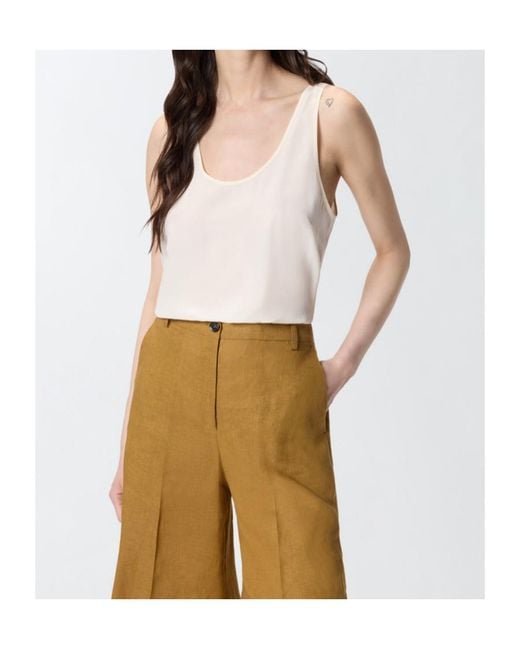 Pinko White Sleeveless Vest Top