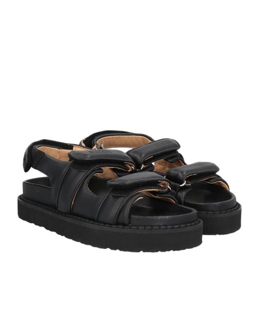 Isabel Marant Black Minimalist Leather Sandals