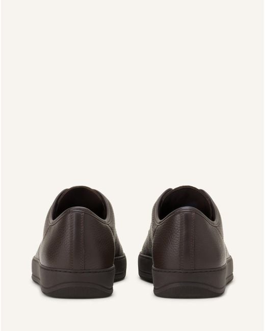 Lanvin Brown Textured Low-Top Sneakers for men