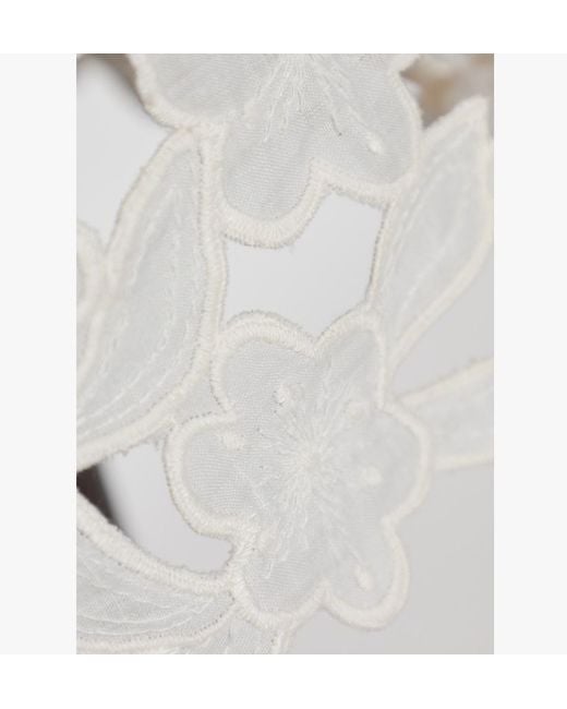 Isabel Marant White Ryesha Embroidered Midi Skirt