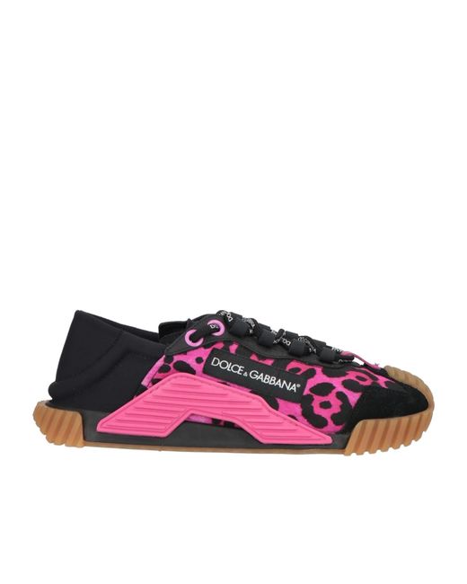 Dolce & Gabbana Purple Color Block Sneakers