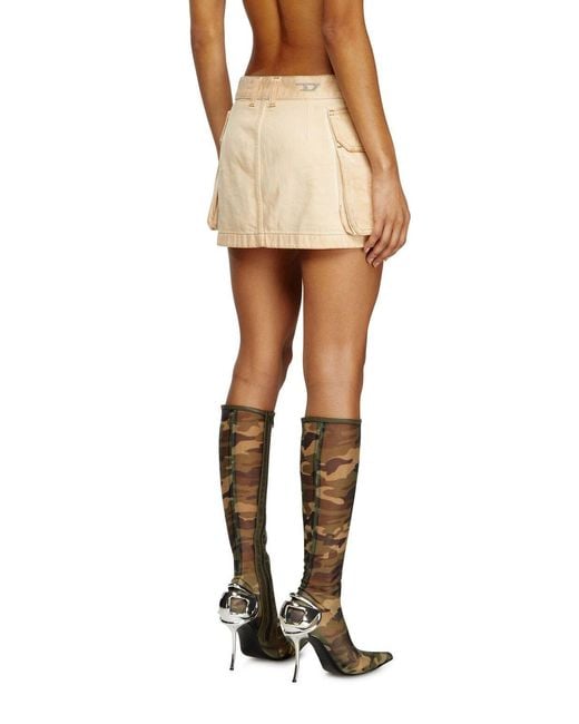 DIESEL Natural De-Ton Denim Skirt