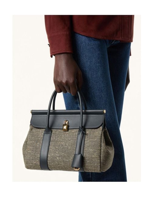 Loro Piana Black Loom Bag L25