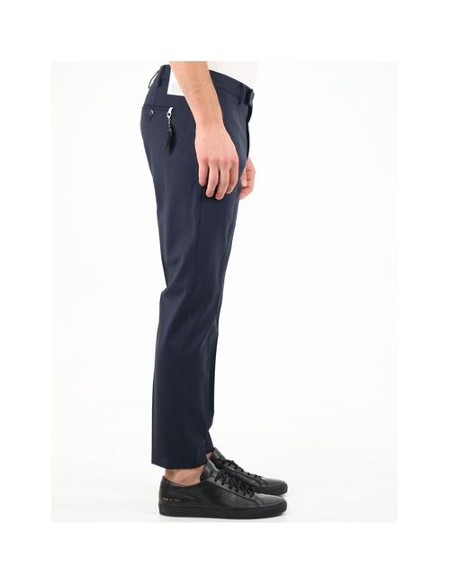 PT01 Blue Pt Torino Dieci Stretch Trousers for men