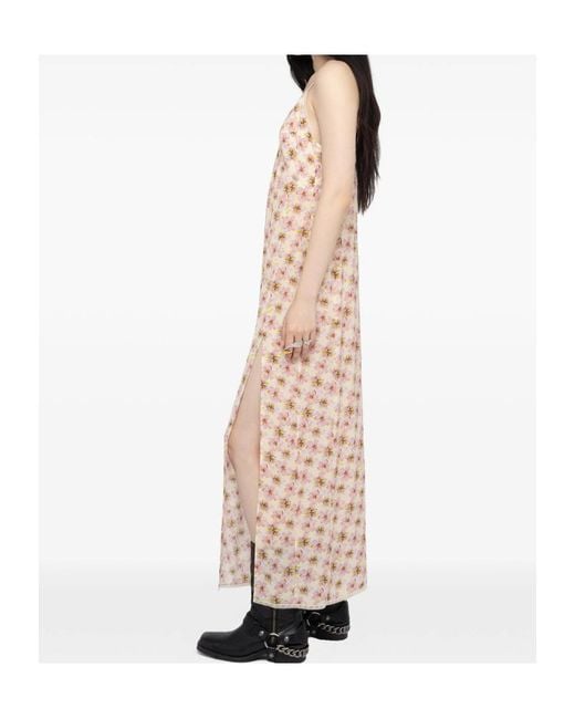 Zadig & Voltaire White Ramelil Floral-Pattern Maxi Dress