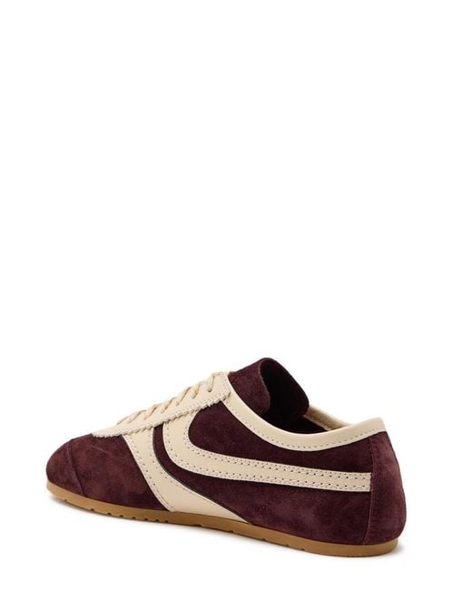 Dries Van Noten Brown Dustin Panelled Suede Sneakers