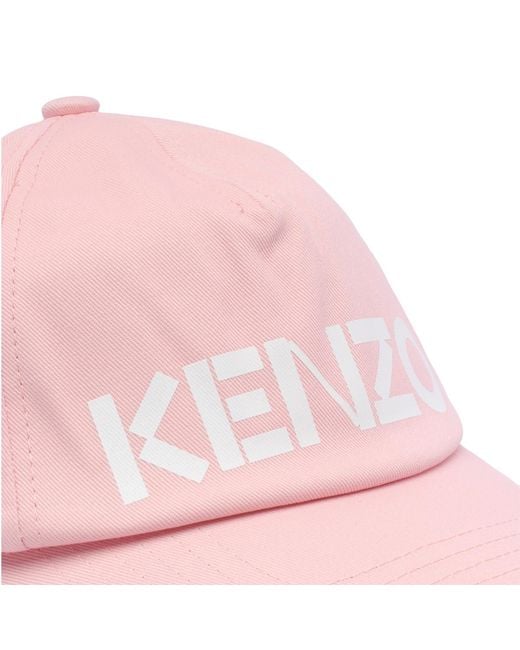 KENZO Pink Logo Embroidered Baseball Cap