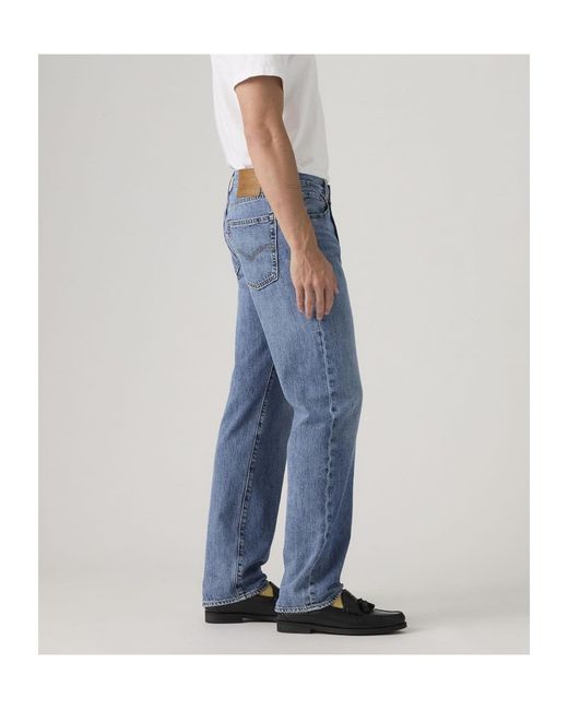 Levi's Blue Premium 555 Relaxed Straight Jeans for men
