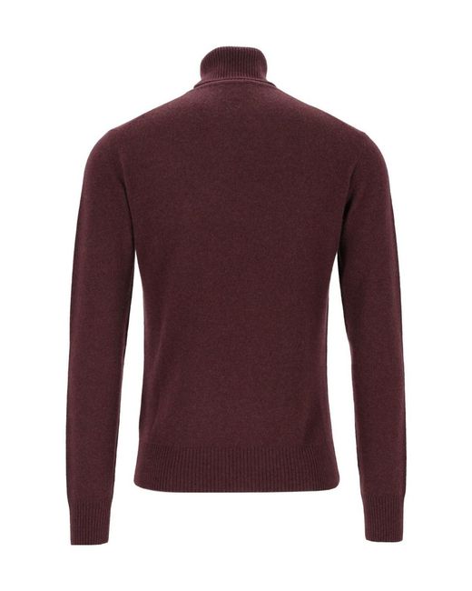 Emporio Armani Purple Turtleneck Sweater for men