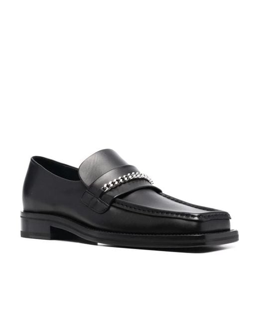 Martine Rose Black Chain-Trimmed Loafers