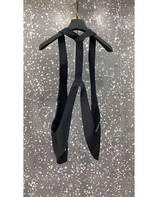 Rick Owens Black Bahaus Zip-Detail Vest for men
